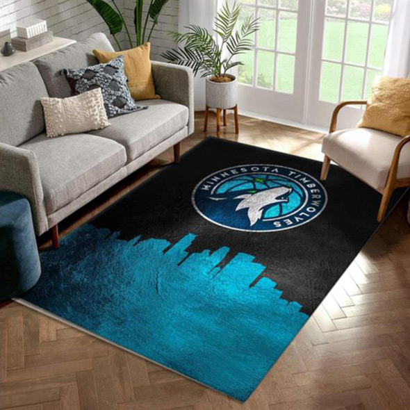 Minnesota Timberwolves Area Rug NBA Area Rug Living Room Rug Outdoor Rugs Rectangle Carpet