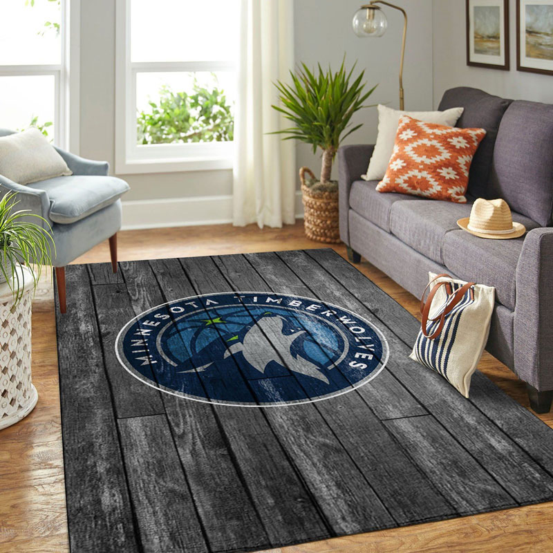 Minnesota Timberwolves Area Rug NBA Area Rug Bathroom Rug Indoor Outdoor Rugs Rectangle Carpet