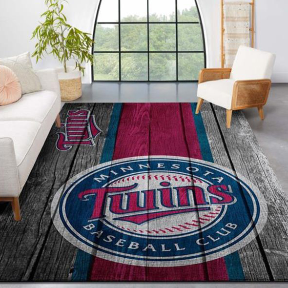Minnesota Twins Area Rug MLB Area Rug Living Room Area Rug Outdoor Rug Rectangle Carpet