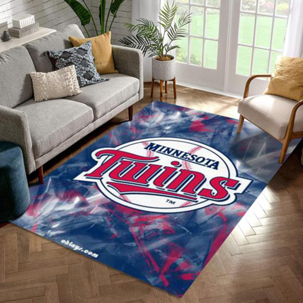 Minnesota Twins Rug MLB Area Rug Dining Room Rug Indoor Outdoor Rugs Rectangle Carpet