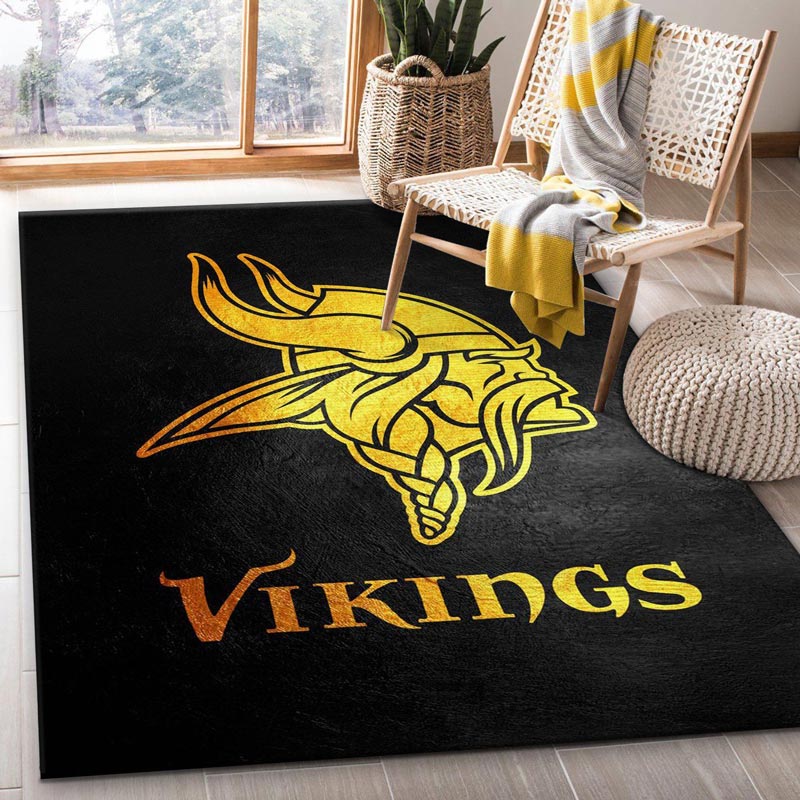 Minnesota Vikings Rug NFL Area Rug Bathroom Rugs Outdoor Rugs Rectangle Carpet