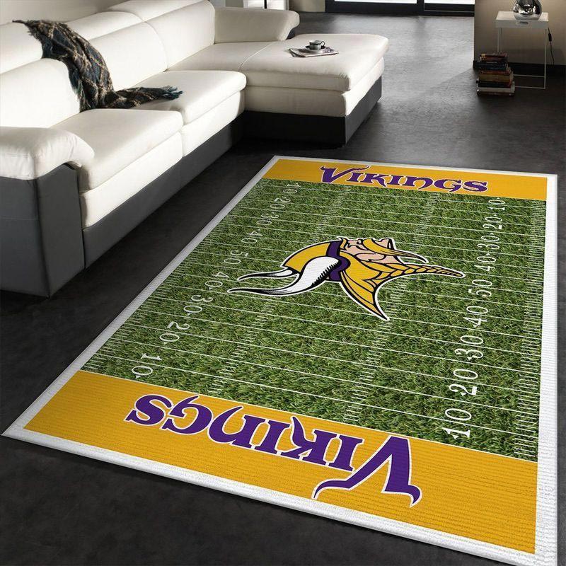 Minnesota Vikings Rug NFL Area Rug Bathroom Rugs Indoor Outdoor Rugs Rectangle Carpet