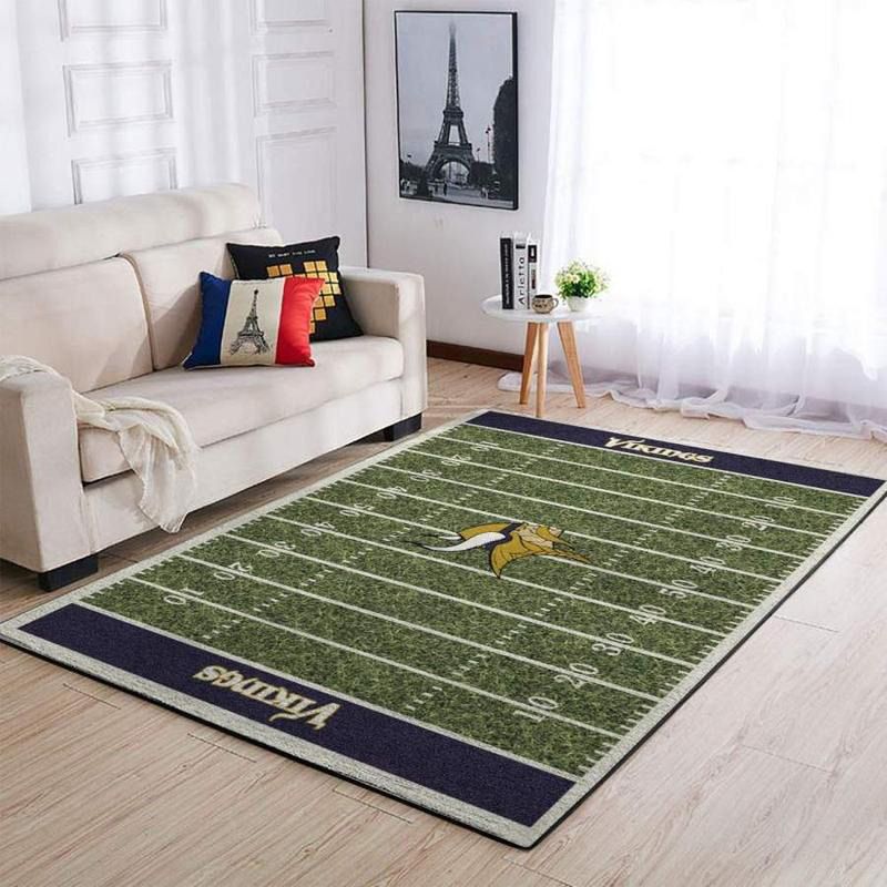 Minnesota Vikings Area Rug NFL Area Rug Dining Room Rug Indoor Outdoor Rugs Rectangle Carpet