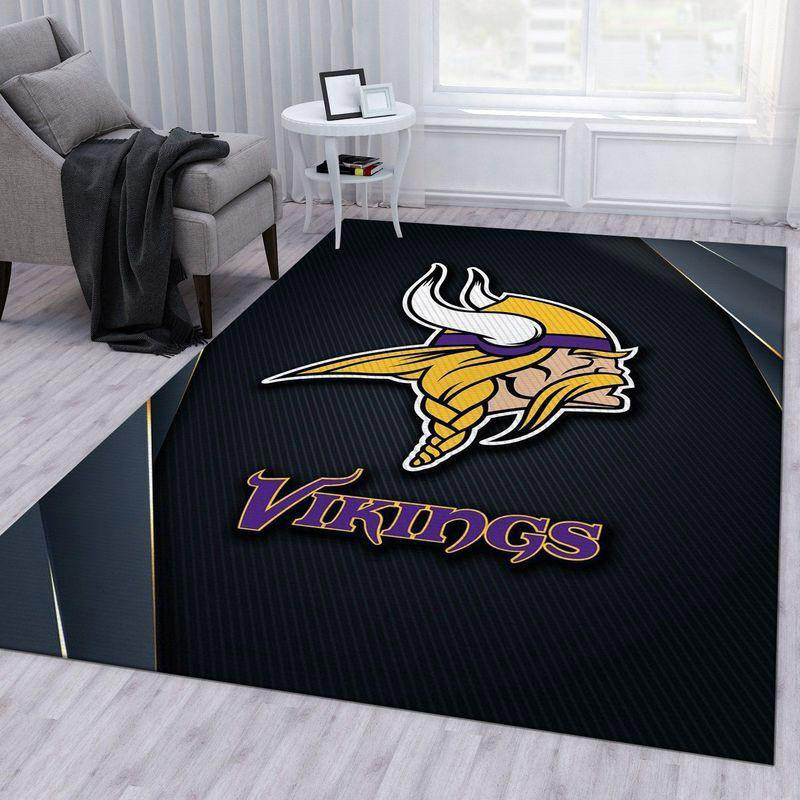 Minnesota Vikings Rug NFL Area Rug Bathroom Rugs Outdoor Rug Rectangle Carpet