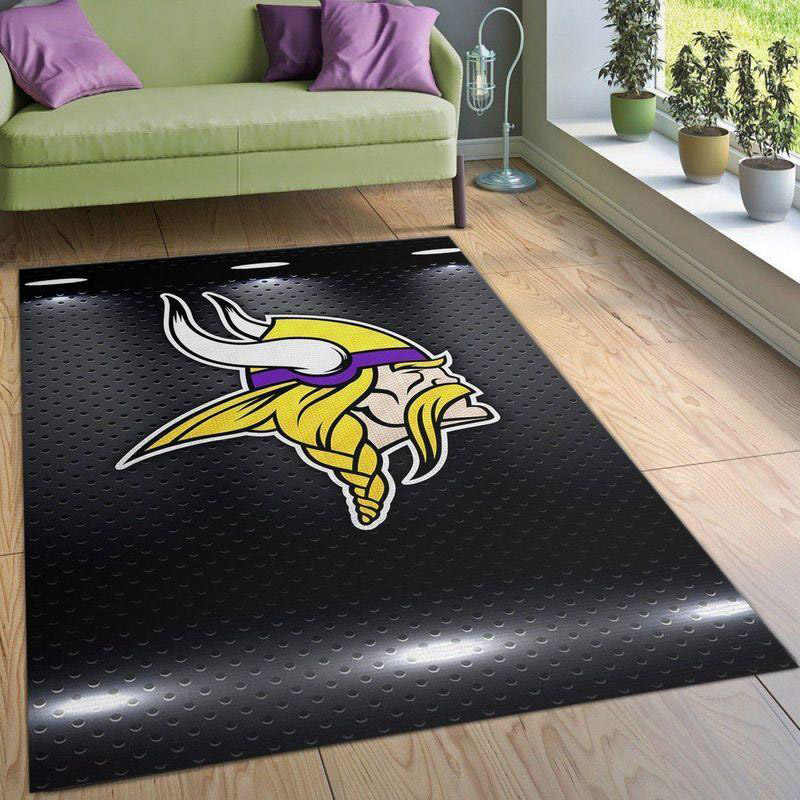 Minnesota Vikings Area Rug NFL Area Rug Living Room Area Rug Outdoor Rug Rectangle Carpet