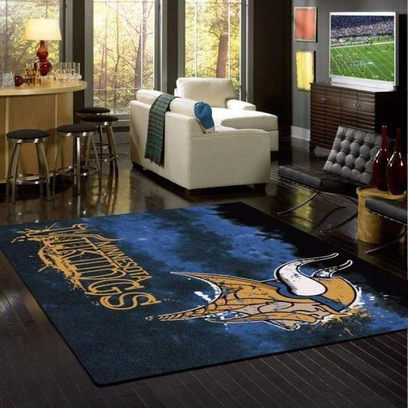 Minnesota Vikings Rug NFL Area Rug Bedroom Area Rug Indoor Outdoor Rugs Rectangle Carpet