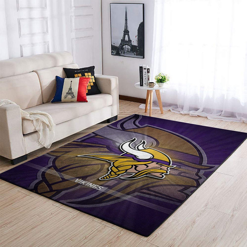 Minnesota Vikings Rug NFL Area Rug Bedroom Rug Outdoor Rug Rectangle Carpet