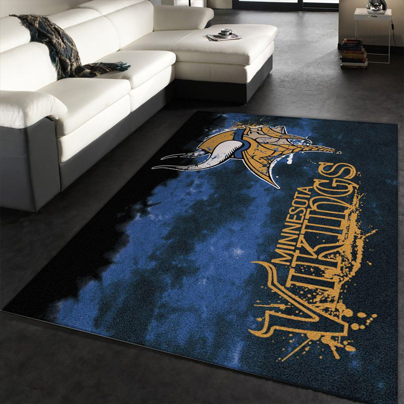 Minnesota Vikings Area Rug NFL Area Rug Bedroom Area Rug Indoor Outdoor Rug Rectangle Carpet