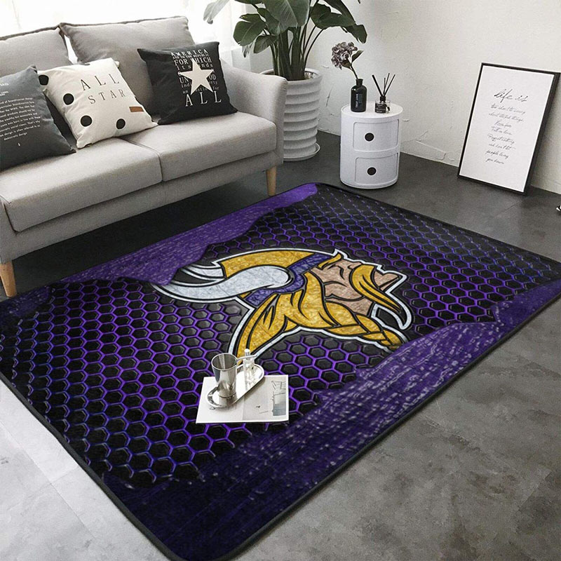 Minnesota Vikings Rug NFL Area Rug Bathroom Rugs Indoor Outdoor Rug Rectangle Carpet
