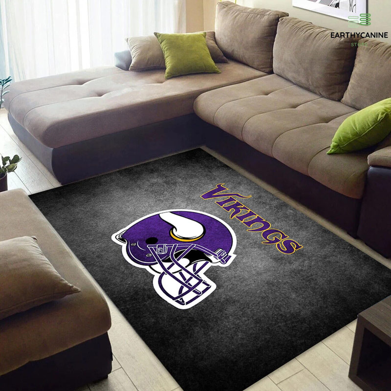 Minnesota Vikings Rug NFL Area Rug Bedroom Rug Indoor Outdoor Rug Rectangle Carpet