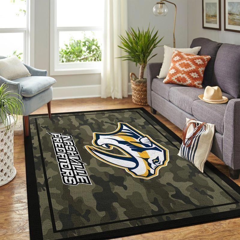 Nashville Predators Rug NHL Area Rug Bathroom Rug Indoor Rugs Rectangle Carpet