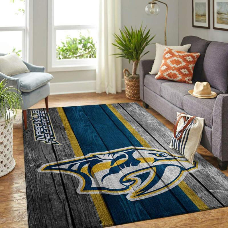 Nashville Predators Area Rug NHL Area Rug Kitchen Rug Indoor Outdoor Rugs Rectangle Carpet