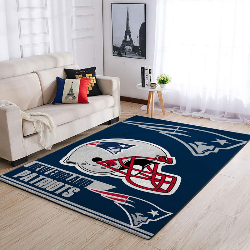 New England Patriot Area Rug NFL Area Rug Dining Room Rug Indoor Outdoor Rug Rectangle Carpet