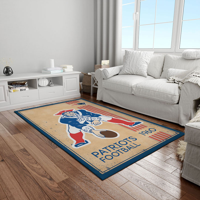 New England Patriot Area Rug NFL Area Rug Living Room Rug Indoor Outdoor Rugs Rectangle Carpet