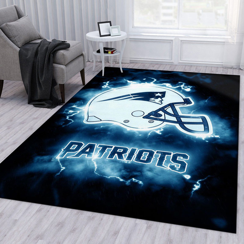 New England Patriot Rug NFL Area Rug Bedroom Area Rug Indoor Rug Rectangle Carpet