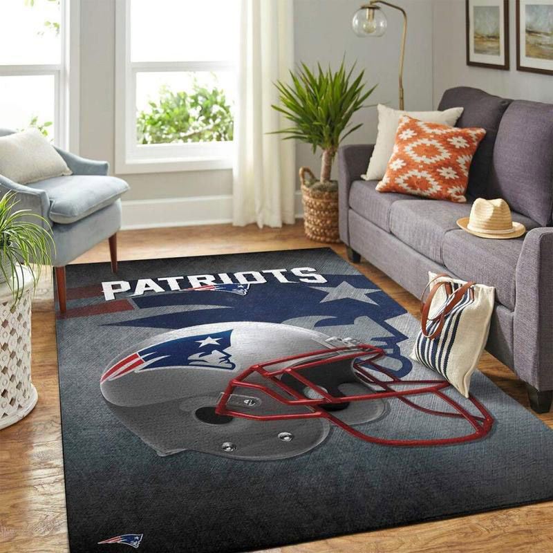 New England Patriot Area Rug NFL Area Rug Dining Room Rug Indoor Rug Rectangle Carpet