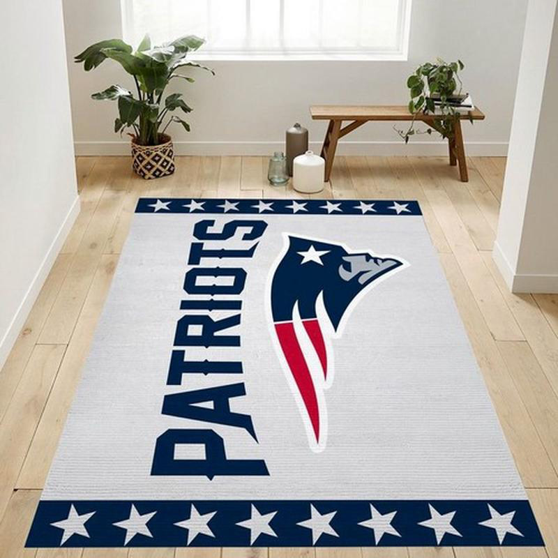 New England Patriot Rug NFL Area Rug Living Room Area Rug Indoor Rugs Rectangle Carpet