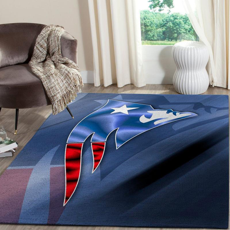 New England Patriot Rug NFL Area Rug Dining Room Rug Indoor Outdoor Rugs Rectangle Carpet