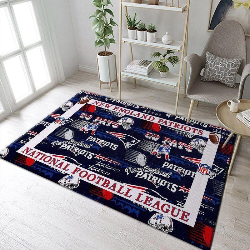 New England Patriot Rug NFL Area Rug Living Room Area Rug Indoor Outdoor Rugs Rectangle Carpet