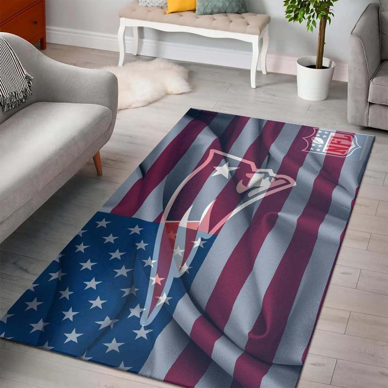 New England Patriot Rug NFL Area Rug Dining Room Rug Indoor Outdoor Rugs Rectangle Carpet