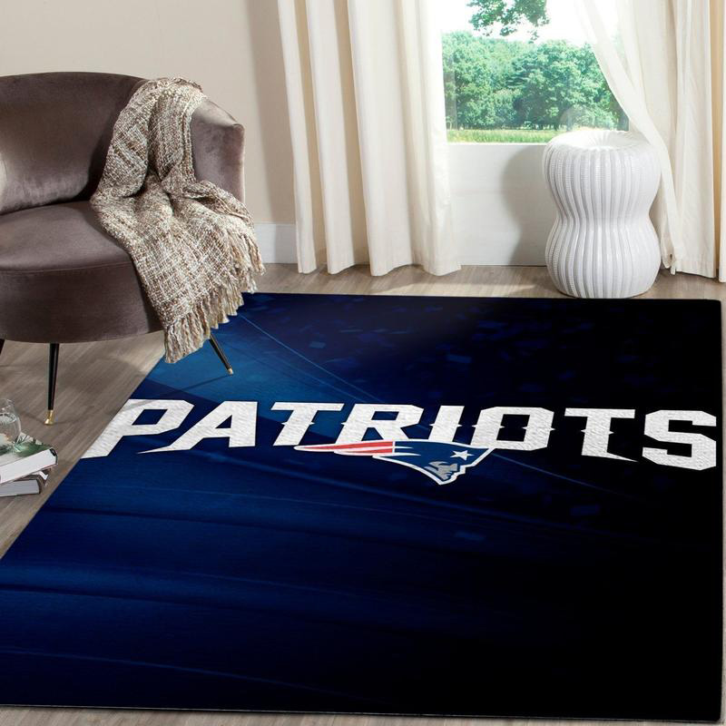 New England Patriot Rug NFL Area Rug Living Room Rug Outdoor Rugs Rectangle Carpet