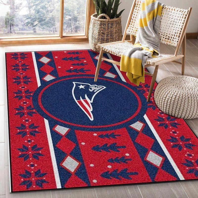 New England Patriot Rug NFL Area Rug Living Room Area Rug Outdoor Rugs Rectangle Carpet