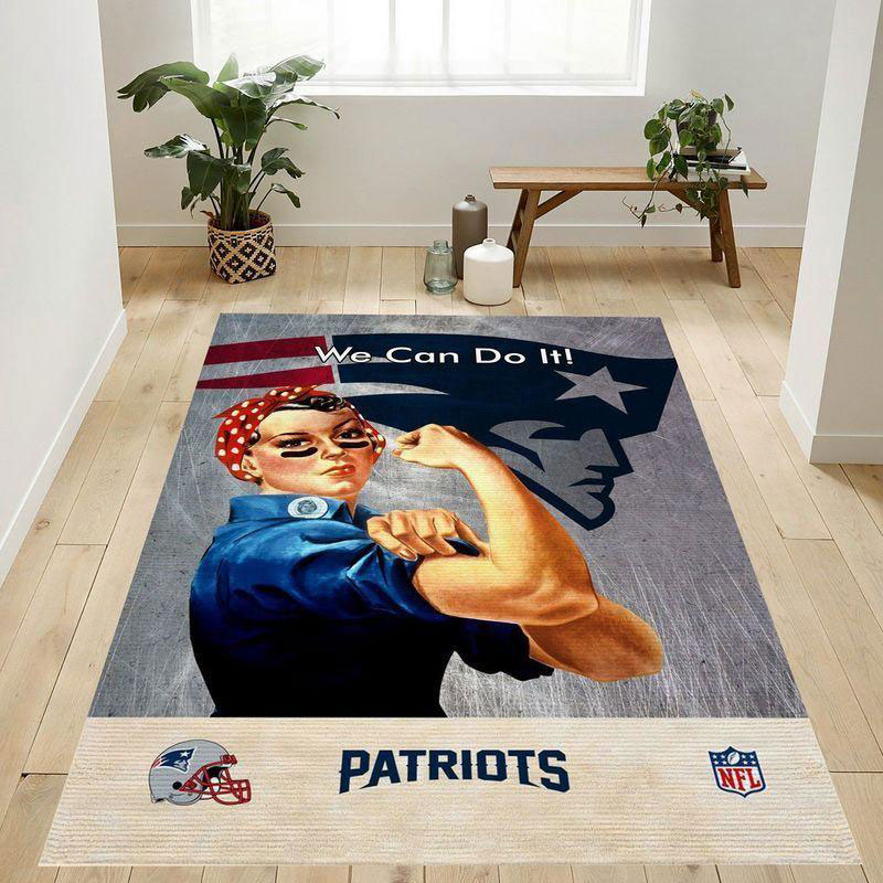 New England Patriot Rug NFL Area Rug Bedroom Area Rug Indoor Outdoor Rugs Rectangle Carpet