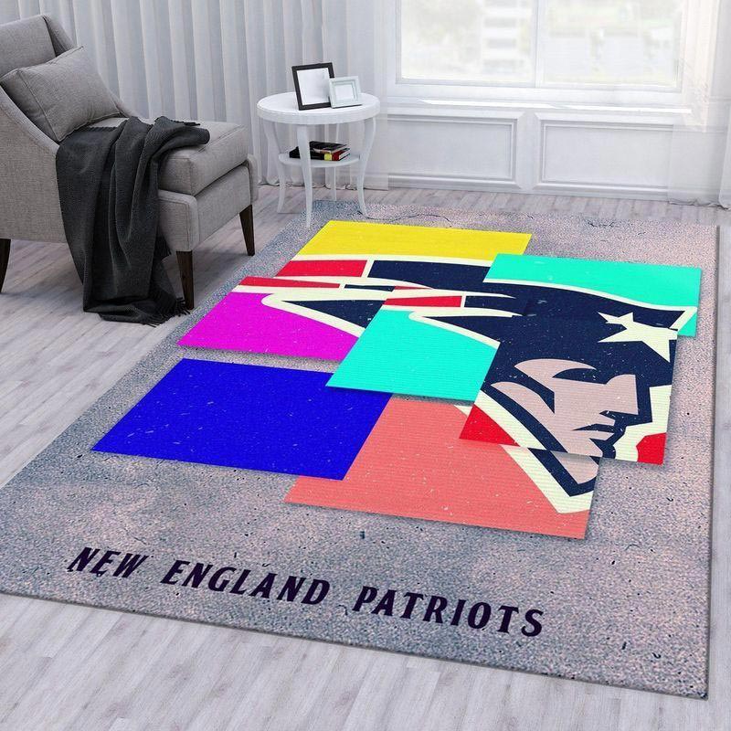 New England Patriot Area Rug NFL Area Rug Bedroom Area Rug Indoor Outdoor Rugs Rectangle Carpet