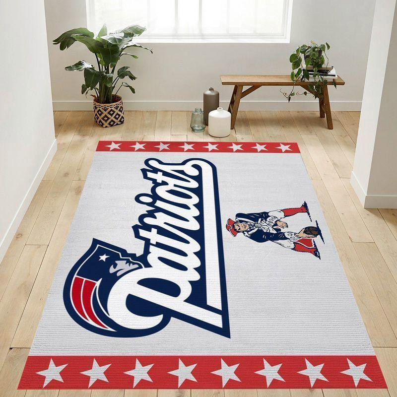 New England Patriot Rug NFL Area Rug Bathroom Rugs Indoor Outdoor Rug Rectangle Carpet