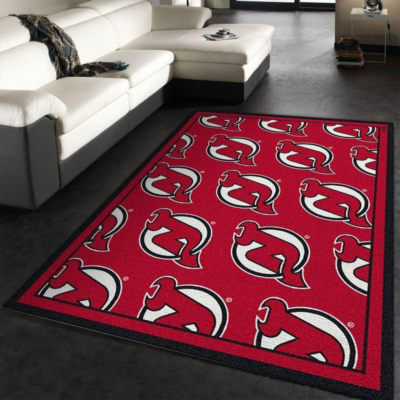 New Jersey Devils Rug NHL Area Rug Dining Room Rugs Outdoor Rug Rectangle Carpet