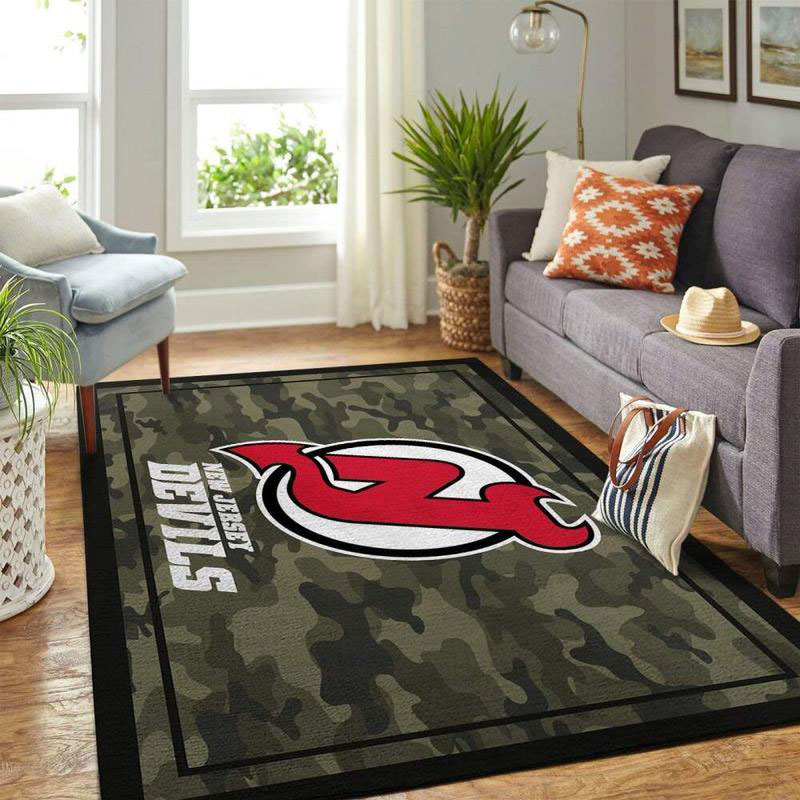 New Jersey Devils Rug NHL Area Rug Kitchen Rug Indoor Outdoor Rugs Rectangle Carpet
