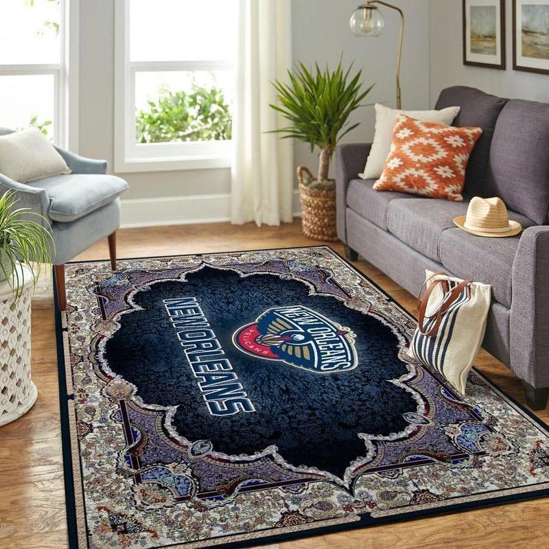 New Orleans Pelicans Rug NBA Area Rug Living Room Area Rug Outdoor Rug Rectangle Carpet