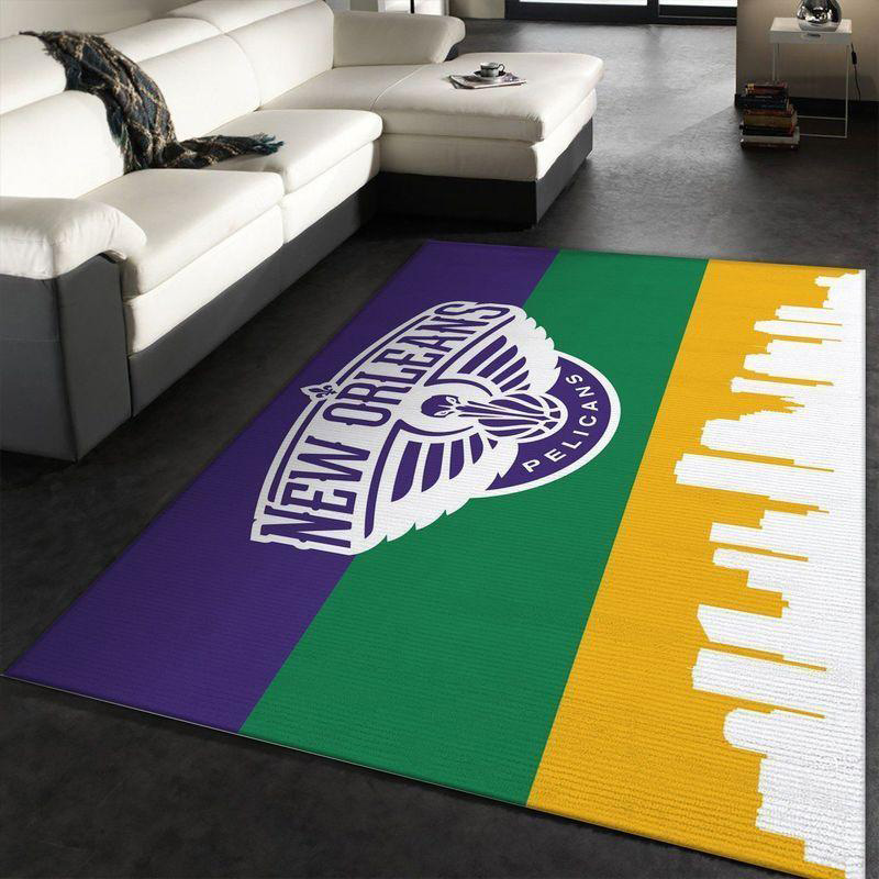New Orleans Pelicans Rug NBA Area Rug Living Room Rug Outdoor Rugs Rectangle Carpet