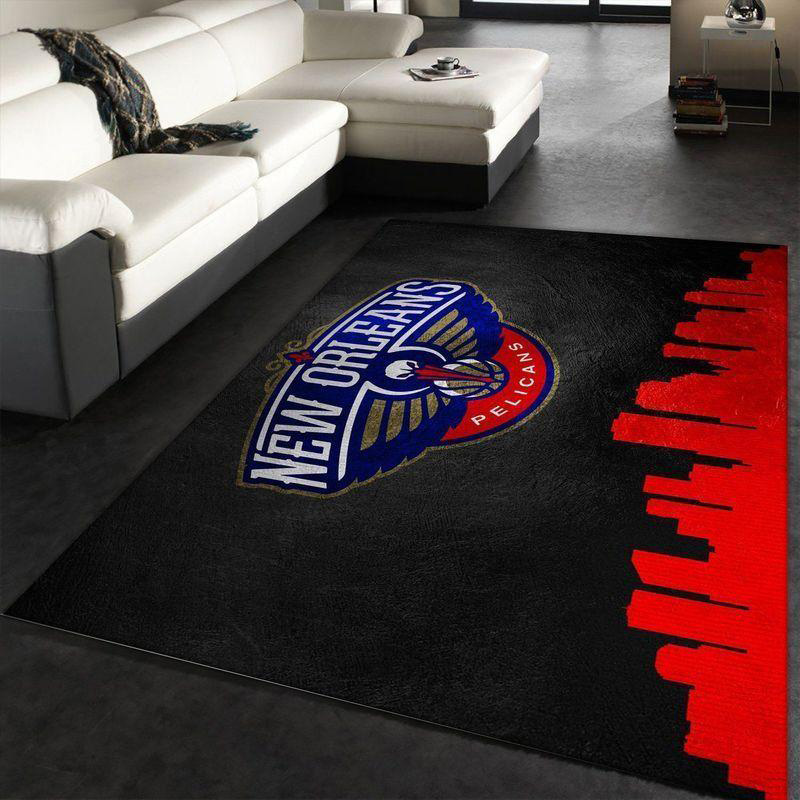 New Orleans Pelicans Rug NBA Area Rug Dining Room Rugs Indoor Outdoor Rugs Rectangle Carpet