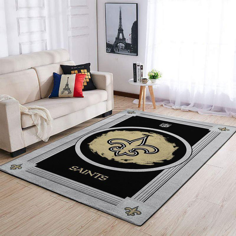 New Orleans Saints Area Rug NFL Area Rug Living Room Area Rug Outdoor Rugs Rectangle Carpet