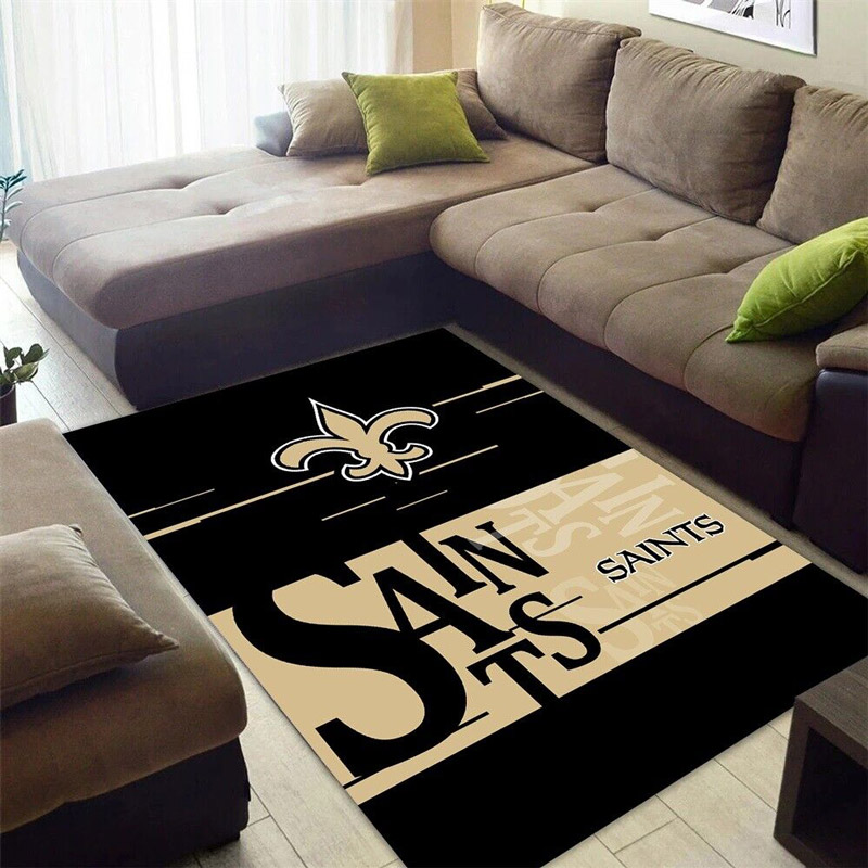 New Orleans Saints Rug NFL Area Rug Dining Room Rug Indoor Rugs Rectangle Carpet