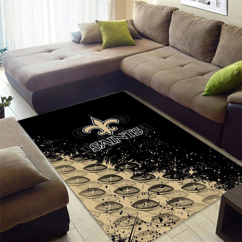 New Orleans Saints Rug NFL Area Rug Dining Room Rug Outdoor Rugs Rectangle Carpet