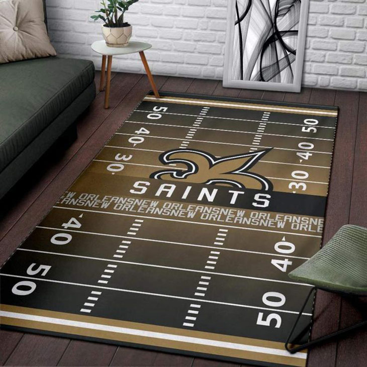 New Orleans Saints Area Rug NFL Area Rug Kitchen Rug Outdoor Rugs Rectangle Carpet