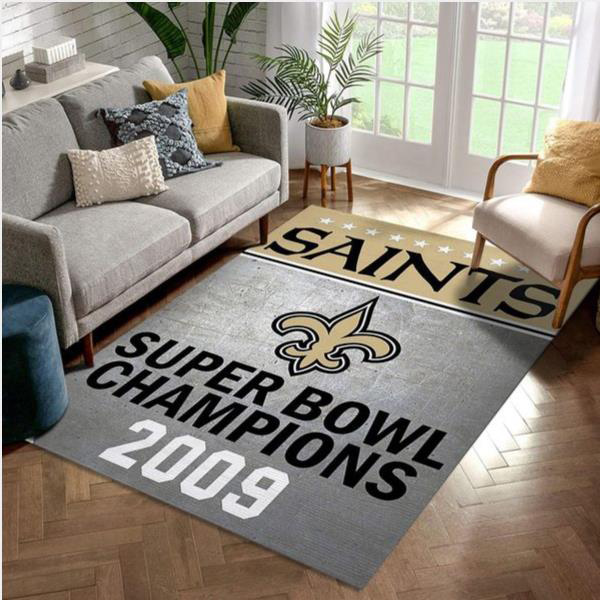 New Orleans Saints Rug NFL Area Rug Bathroom Rug Outdoor Rug Rectangle Carpet