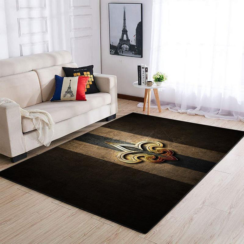 New Orleans Saints Area Rug NFL Area Rug Bedroom Rug Indoor Outdoor Rugs Rectangle Carpet