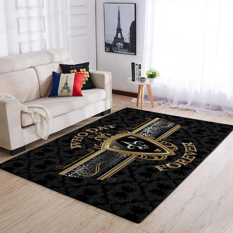 New Orleans Saints Area Rug NFL Area Rug Living Room Area Rug Outdoor Rug Rectangle Carpet