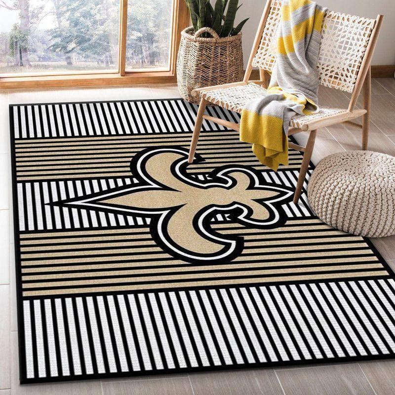 New Orleans Saints Area Rug NFL Area Rug Living Room Rug Indoor Outdoor Rugs Rectangle Carpet