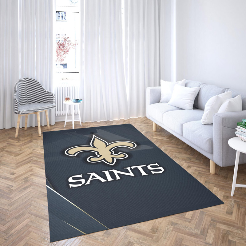 New Orleans Saints Area Rug NFL Area Rug Living Room Rug Outdoor Rugs Rectangle Carpet