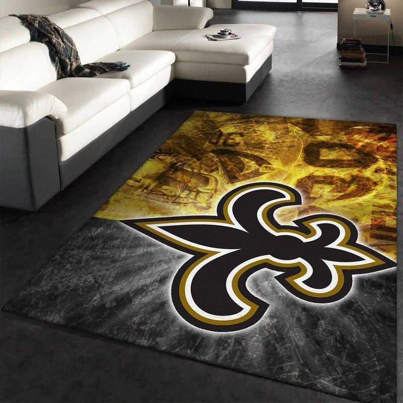 New Orleans Saints Rug NFL Area Rug Bathroom Rugs Outdoor Rugs Rectangle Carpet