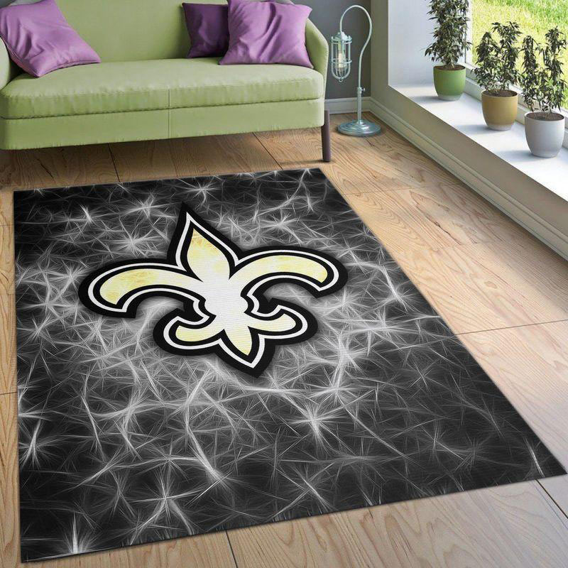 New Orleans Saints Rug NFL Area Rug Living Room Rug Indoor Rugs Rectangle Carpet