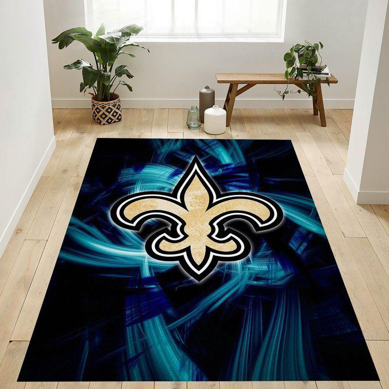 New Orleans Saints Area Rug NFL Area Rug Kitchen Rug Indoor Rugs Rectangle Carpet