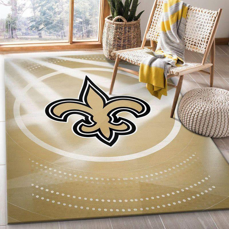 New Orleans Saints Area Rug NFL Area Rug Living Room Rug Indoor Outdoor Rug Rectangle Carpet