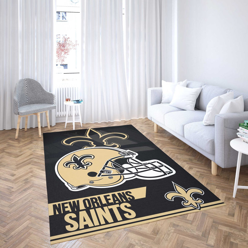 New Orleans Saints Area Rug NFL Area Rug Dining Room Rug Indoor Outdoor Rug Rectangle Carpet