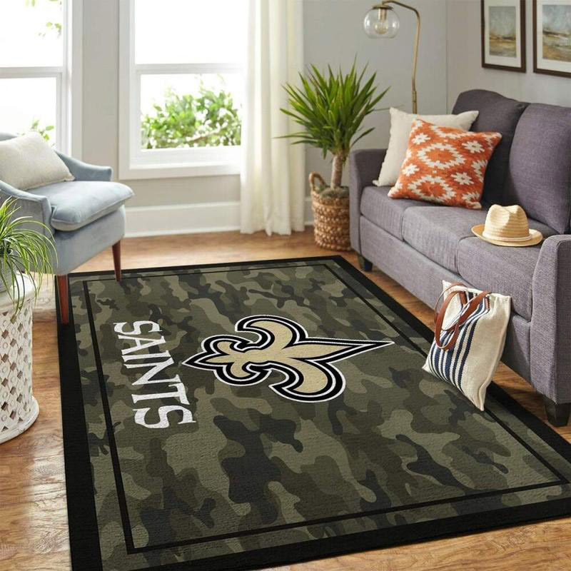 New Orleans Saints Rug NFL Area Rug Bathroom Rug Outdoor Rugs Rectangle Carpet