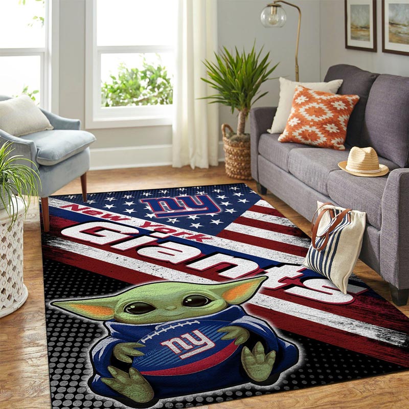 New York Giants Rug NFL Area Rug Living Room Rug Outdoor Rug Rectangle Carpet
